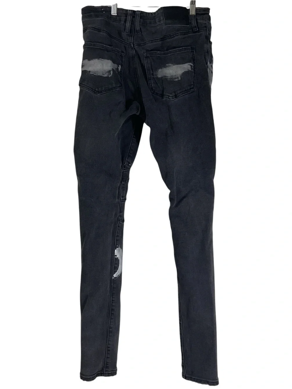 Rue21 Premium Men’s 30x32 Stacked Skinny Supreme Flex Moto Paint Splatter Jeans